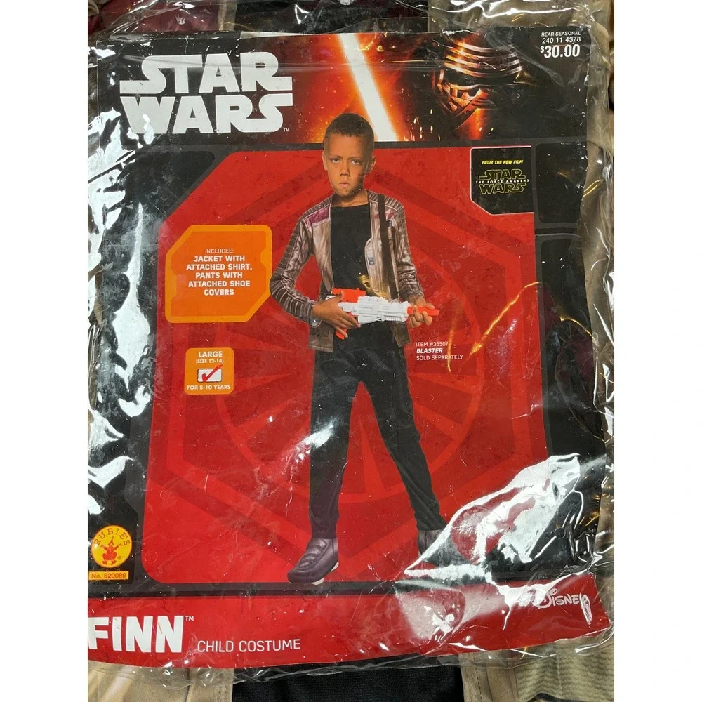 Rubies Star Wars Finn Costume Child Large 12-14 Brown Force Awakens Set